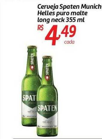 Comper Cerveja Spaten Munich Helles Puro Malte Long Neck oferta