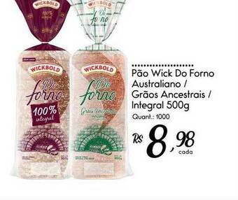 Giassi Supermercados Pão Wick Do Forno Australiano Grãos Ancestrais Integral oferta