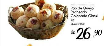 Giassi Supermercados Pão De Queijo Recheado Goiabada Giassi oferta