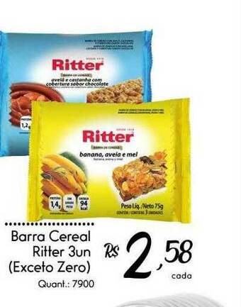 Giassi Supermercados Barra Cereal Ritter oferta