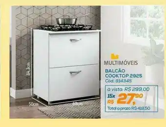Lojas Colombo Balcão Cooktop 2925 Multimóveis oferta