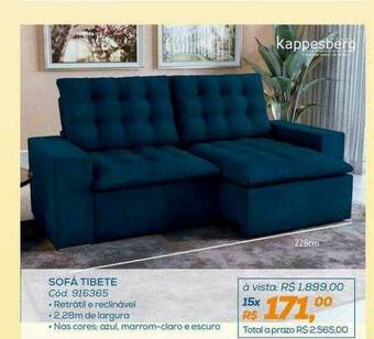 Lojas Colombo Sofà Tibete Kappesberg oferta