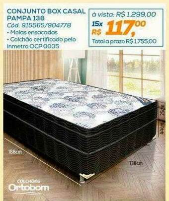 Lojas Colombo Conjunto Box Casal Pampa 138 Ortobom oferta