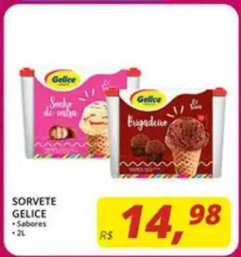 Rebouças Supermercados Sorvete Gelice oferta