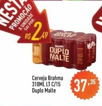 Supermercados Pague Menos Cerveja Brahma 310ml lt c/15 Duplo Malte oferta