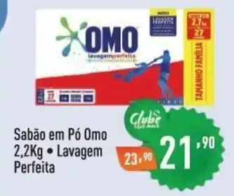 Supermercados Pague Menos Sabao em po Omo 2.2kg Lavagem Perfeita oferta