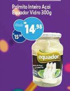 Palmito Inteiro Açaí Equador Vidro