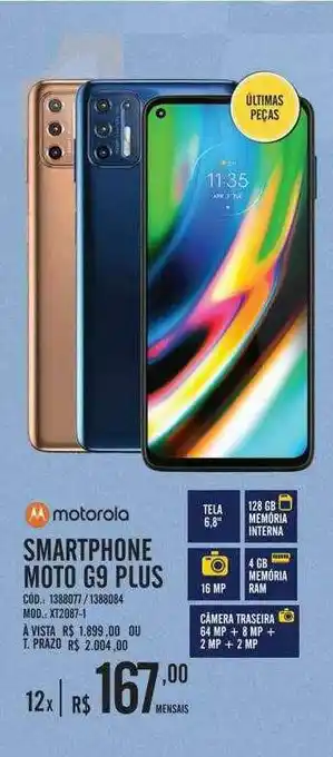 Zema Motorola Smartphone Moto G9 Plus oferta