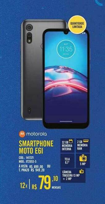 Zema Motorola Smartphone Moto E6i oferta