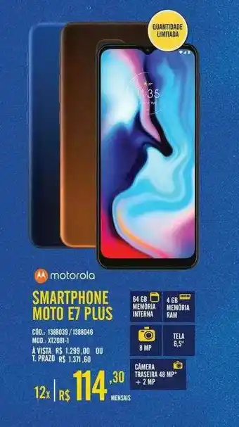 Zema Motorola Smartphone Moto E7 Plus oferta