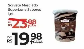 Super Luna Sorvete Mesclado SuperLuna Sabores 18L oferta