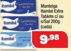 Costazul Supermercados Manteiga itambé extra tablete c/ ou s/sal 200g (cada) oferta