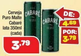 Costazul Supermercados Cerveja puro malte cabaré lata 350ml (cada) oferta