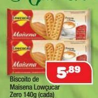 Costazul Supermercados Biscoito de maisena lowçucar zero 140g (cada) oferta