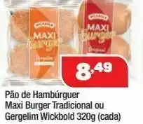 Costazul Supermercados Pão de hambúrguer maxi burger tradicional ou gergelim wickbold 320g (cada) oferta