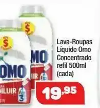 Costazul Supermercados Lava-roupas líquido omo concentrado refil 500ml (cada) oferta