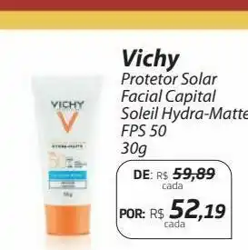 Drogal Protetor solar vichy facial capital solil hydra-matte fps 50 30 gr oferta