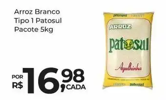 Super Luna Arroz Branco Tipo 1 Patosul pacote 5kg oferta