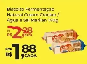 Super Luna Biscoito Fermentacao Natural Cream Cracker/ Agua e Sal Marilan 140g oferta