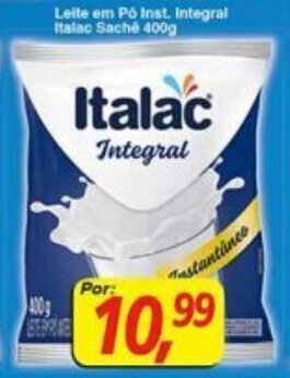 Supermercados Guanabara Leite em po Inst. Integral Italac Sache 400g oferta