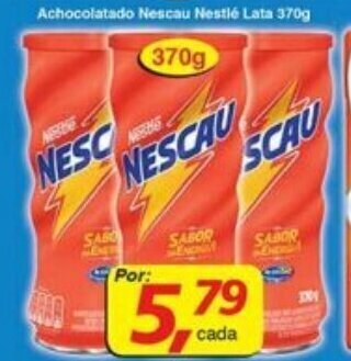Supermercados Guanabara Achocolatado Nescau Nestle Lata 370g oferta