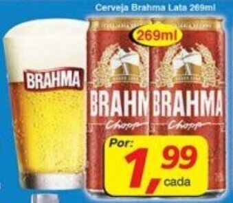 Supermercados Guanabara Cerveja Brahma lata 269ml oferta