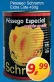 Supermercados Guanabara Pessego Schramm Extra Lata 450g oferta
