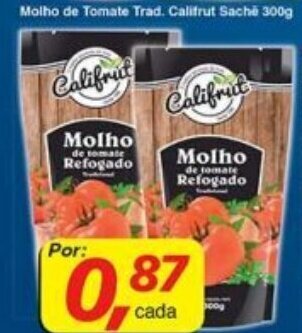 Molho de Tomate Trad. Califrut Sache 300g