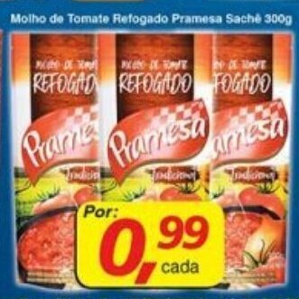 Supermercados Guanabara Molho de Tomate Refogado Pramesa sache 300g oferta