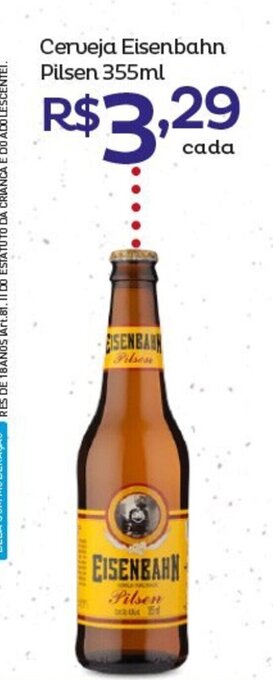 Super Lagoa Cerveja Eisenbahn Pilsen 355ml oferta