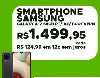 DB Supermercados Smartphone Samsung Galaxy A12 64GB oferta