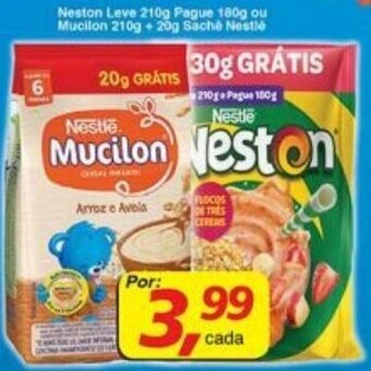Supermercados Guanabara Neston Leve 210g pague 180g ou Mucilon 210g + 20g sache Nestle oferta