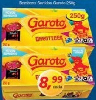 Supermercados Guanabara Bombons Sortidos Garoto 250g oferta
