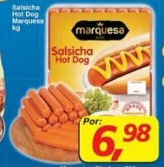 Supermercados Guanabara Salsicha Hot Dog Marquesa 1kg oferta