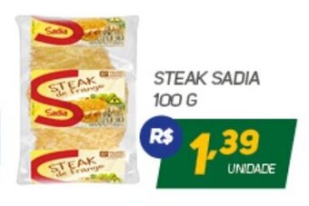 Brasil Atacadista Steak Sadia 100g oferta