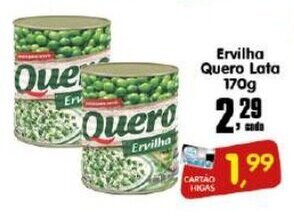 Higa's Supermercado Ervilha Quero Lata 170g oferta