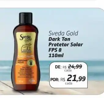 Drogal Bronzeador sveda dark tan protetor solar fps 8 110 ml oferta