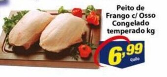 Vencedor Atacadista Peite de frango c/ osso congelado temperado 1kg oferta