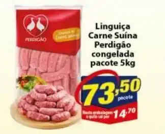 Vencedor Atacadista Linguica Carne Suina Perdigao Congelada pacote 5kg oferta