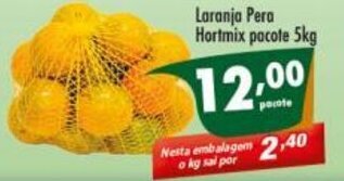 Vencedor Atacadista Laranja pera Hortmix pacote 5kg oferta