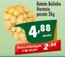 Vencedor Atacadista batata Bolinha Hortmix pacote 2kg oferta