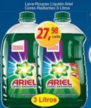 Supermercados Guanabara Lava-roupas liquido Ariel Cores Radiantes 3L oferta