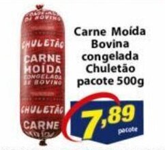Vencedor Atacadista Carne Moida Bovina Congelada Chuletao pacote 500g oferta