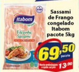 Vencedor Atacadista Sassami de Frango Congelado Itabom pacote 5kg oferta
