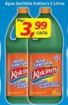Supermercados Guanabara Agua Sanitaria Kokino's 2L oferta