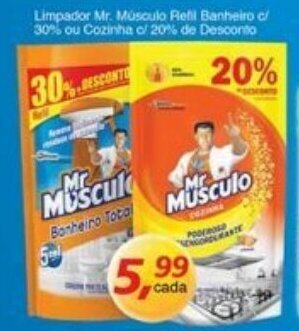 Supermercados Guanabara Limpador Mr.Musculo Refil Banheiro c/ 30% ou Cozinha c/ 20% de Desconto oferta