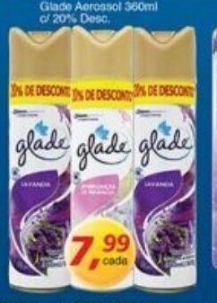 Supermercados Guanabara Glade Aerossol 360ml c/20% Desc. oferta