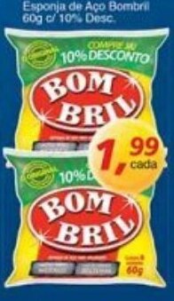 Supermercados Guanabara Esponja de Aco Bombril 60g c/10% Desc. oferta