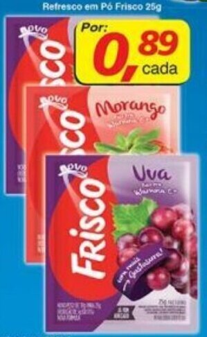 Supermercados Guanabara Refresco em po Frisco 25g oferta