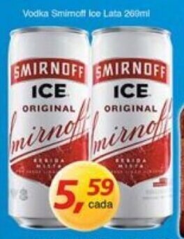 Supermercados Guanabara Vodka Smirnoff Ice lata 269ml oferta